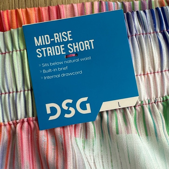 DSG Girls' Stride Shorts - Multicolor Striped - Picture 3 of 9